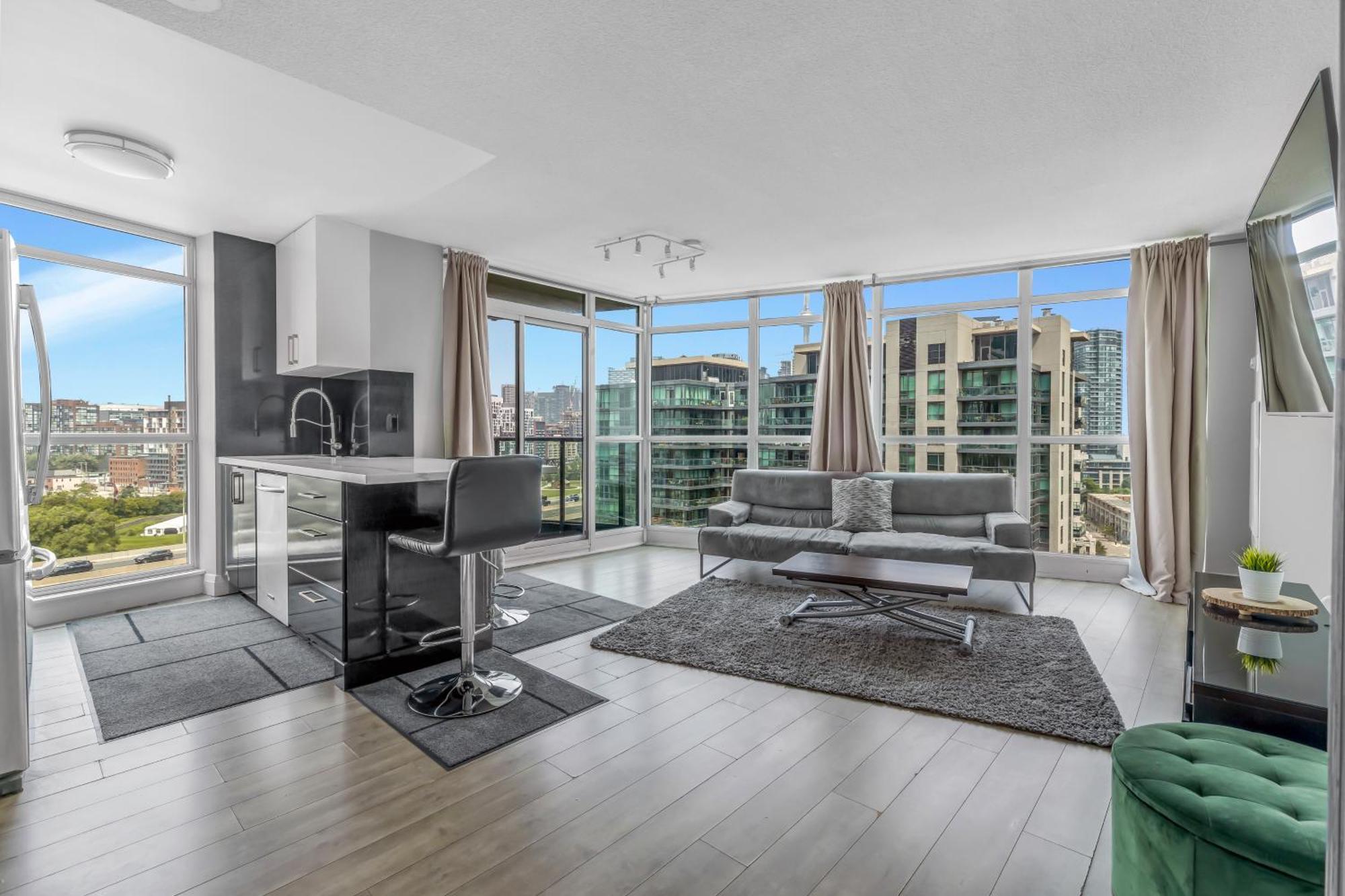2 Bedroom Waterfront Condo Downtown W/ Free Parking Toronto Kültér fotó